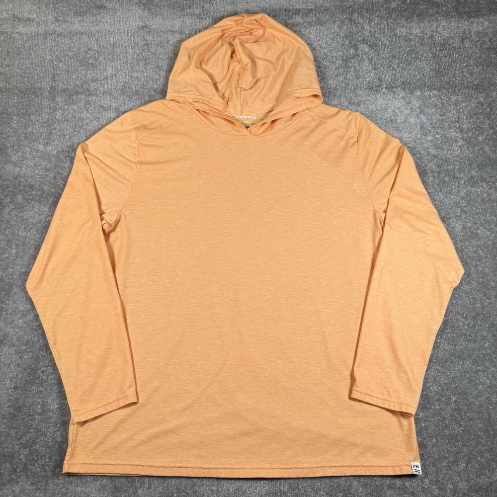 Fair Harbor Lightweight Hooded Long Sleeve Shirt - Peach
